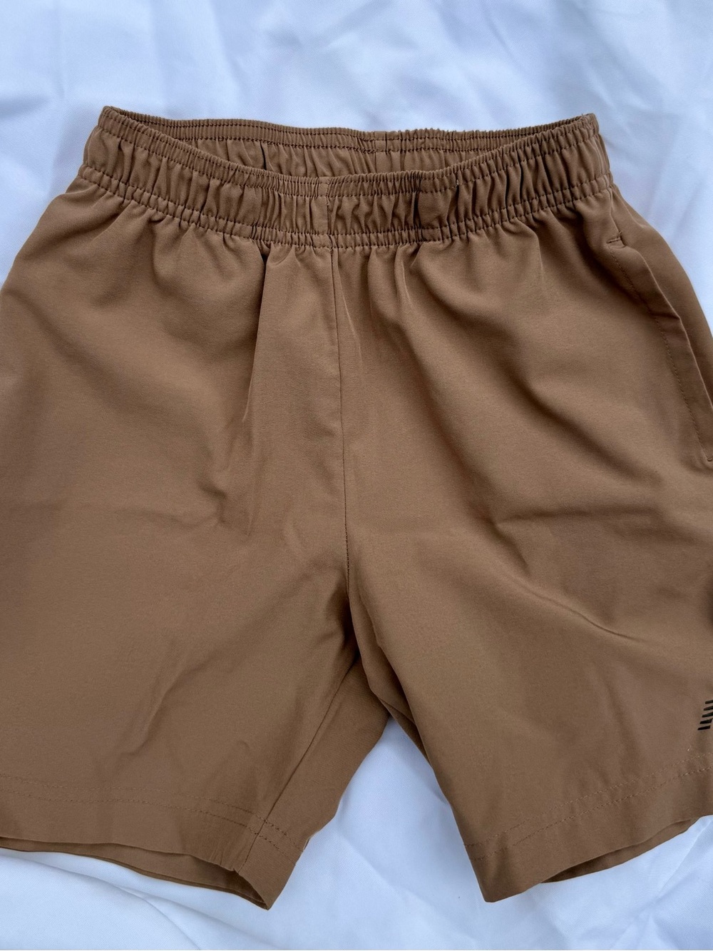 Boy’s New Balance Casual Elastic-Waist Brown Shorts